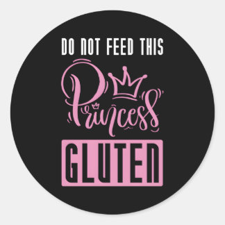 Geef deze prinses geen glutenvrij glutenvrij ronde sticker