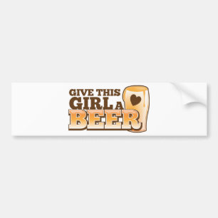 Geef dit meisje een Bier ND Bumpersticker