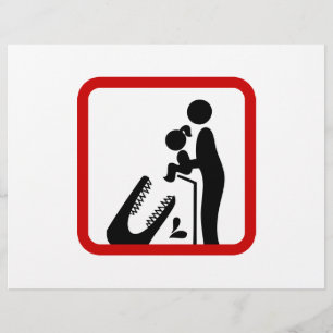 Geef dochter niet te eten aan het krokodillenverbl flyer