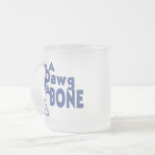 Geef een Dawg een bot Matglas Koffiemok (Voorkant links)