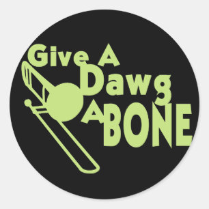 Geef een Dawg een bot Ronde Sticker