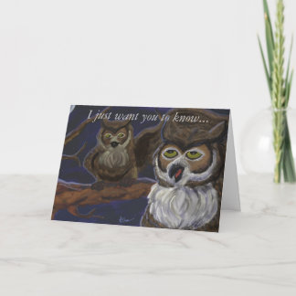 Geef een Hoot Owl Wenskaart Kaart