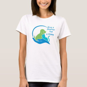 Geef een huisdier een thuis t-shirt