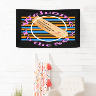 Geef één kaartje toe - aan de 80's spandoek