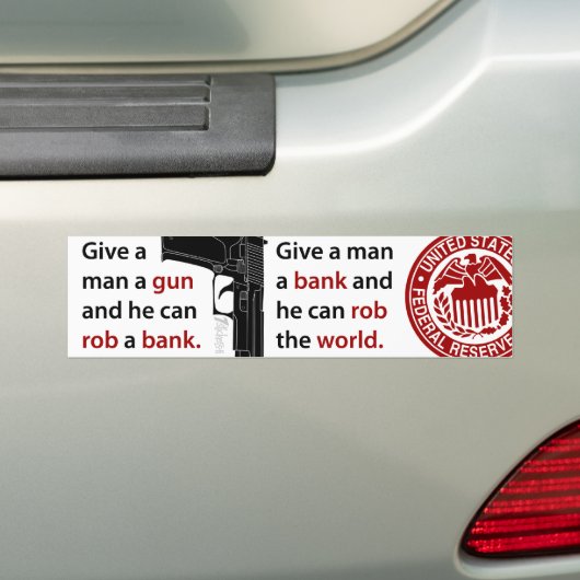Geef een Man een Pistool... Bumpersticker (Op auto)