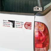 Geef een Man een Pistool... Bumpersticker (Op Truck)