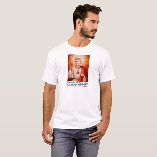 GEEF EEN MAN EEN VIS T-SHIRT (Voorkant volledig)