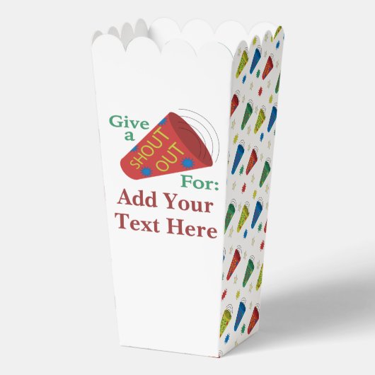 geef een shout out out popcorn bedankdoosjes (Voorkant)