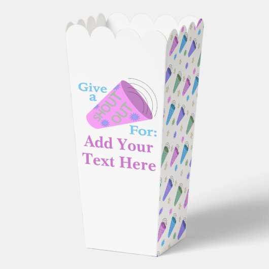 geef een shout out out popcorn bedankdoosjes (Voorkant)