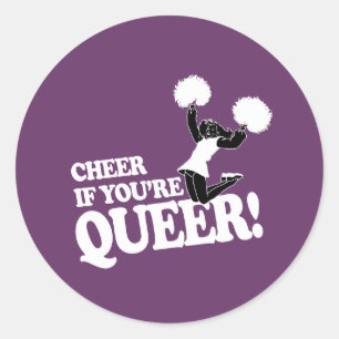GEEF EEN TOEGIF ALS JE HOMO BENT RONDE STICKER