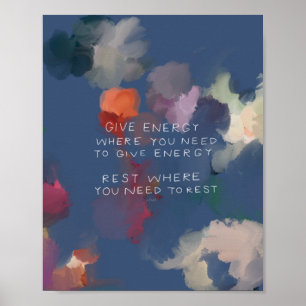 "Geef energie waar je energie nodig hebt." Poster