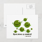 Geef Erwten een Kans Briefkaart (Voorkant / Achterkant)