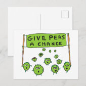 Geef erwten een kans briefkaart (Voorkant / Achterkant)