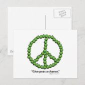 Geef erwten een kans briefkaart (Voorkant / Achterkant)