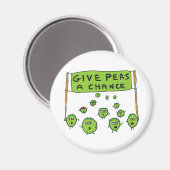 Geef erwten een kans magneet (Voorkant / Achterkant)