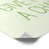 Geef erwten een kans poster (Hoek)