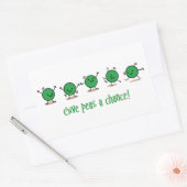 Geef erwten een kans rechthoekige sticker (Envelop)