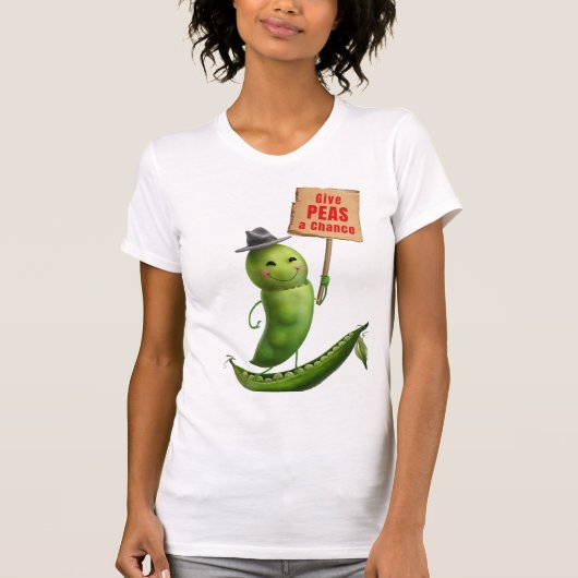 Geef erwten een kans t-shirt (Voorkant)