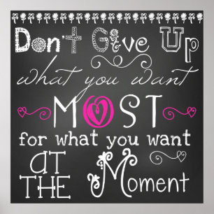 Geef geen Chalkboard Poster op