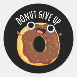 Geef geen grappig eten op Pun Dark BG Ronde Sticker