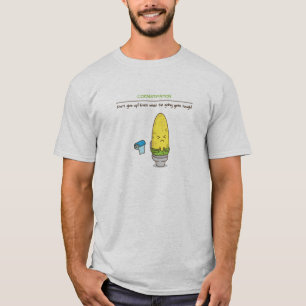 Geef geen obstipatie motivatie quotes op t-shirt