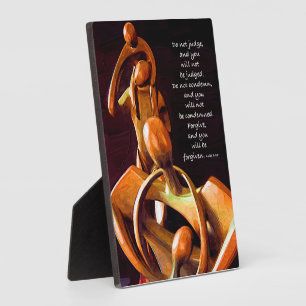 Geef geen oordeel over anderen fotoplaat