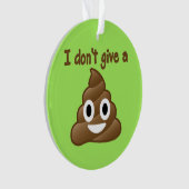 Geef geen Poop Ornament (voorkant)