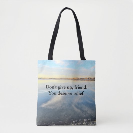 Geef geen zak op tote bag (Voorkant)