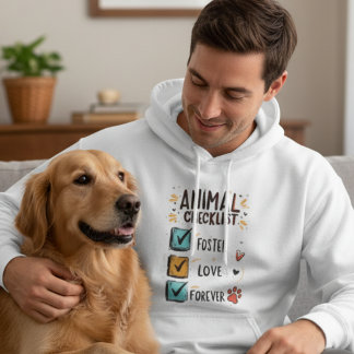 Geef geredde honden voor altijd liefde door pleegz hoodie