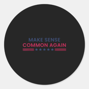 Geef Gewone Zin Weer Funny Quote Ronde Sticker