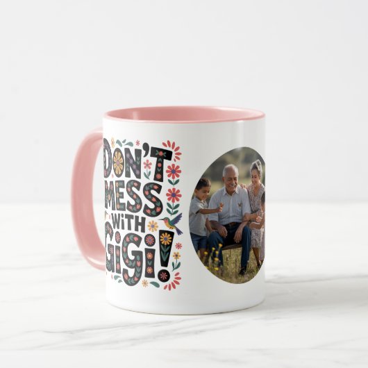 Geef Gigi geen foto geschenk Mok (Voorkant links)