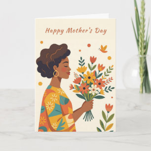 Geef haar bloemen Moederdag kaart