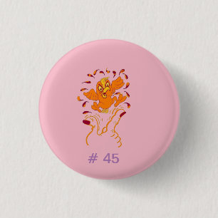 Geef HEM de vinger niet, flip # 45 de vogel Ronde Button 3,2 Cm