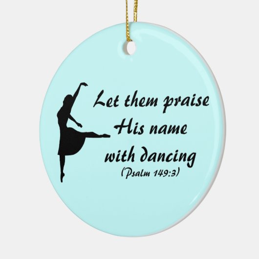 Geef hem een pluim met dansende versiering keramisch ornament (Links)