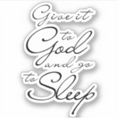 Geef het aan God en ga slapen Good Night Script Sticker (Voorkant)
