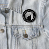 Geef het de schuld op de Full Moon Howling Wolf Bu Ronde Button 5,7 Cm (In situ)