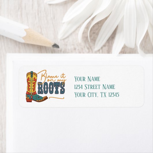 Geef het de schuld op mijn wortels etiket (Insitu)