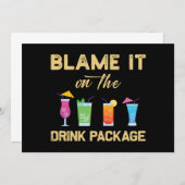 Geef het de schuld van de Drink Package Funny Fami Kaart (Voorkant / Achterkant)