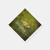 Geef het geschenk van een bosmormot dit jaar serve servet (Hoek)