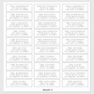 geef het individuele de adreszegel van de trouwgas sticker