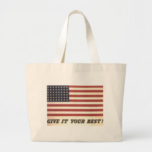 Geef het je beste! grote tote bag