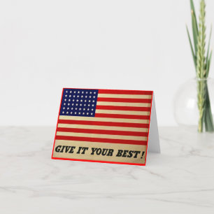Geef het je beste vintage Amerikaanse vlag kaart