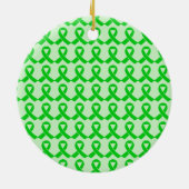 Geef het leven groen lint aangepaste orgaantranspl keramisch ornament (Achterkant)