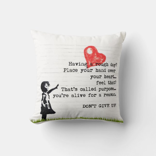 Geef het Mogelijke van het Citaat van de Bevorderi Kussen (Voorkant)