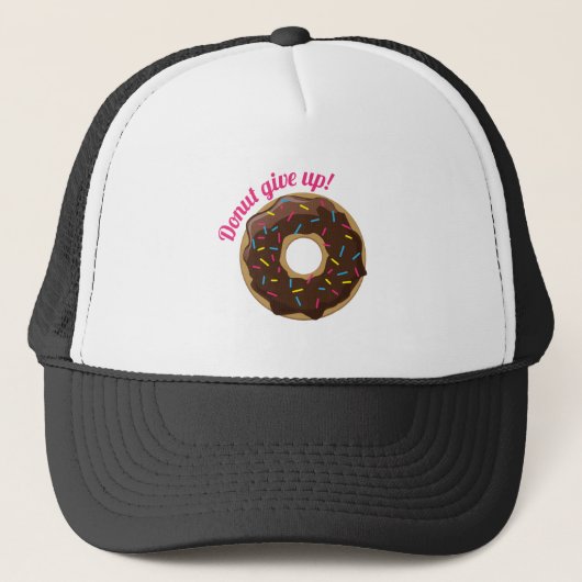 Geef het op! trucker pet (Voorkant)