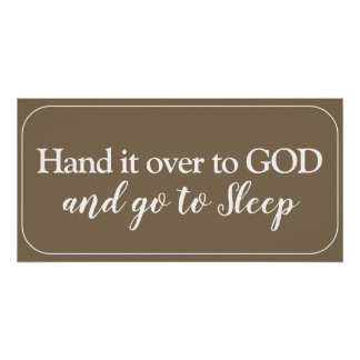 GEEF HET OVER AAN GOD AANGEWERKT QUOTES STIJLVOOL PERFECT POSTER