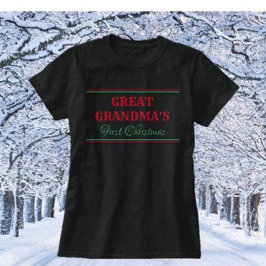 GEEF HET! Overgrootmoeder Eerste Kerstmis shirt