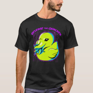 Geef het Quacken Rubber Duck Cryptid Kraken T-shir T-shirt