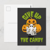 Geef het Snoep Halloween op Briefkaart (Voorkant / Achterkant)