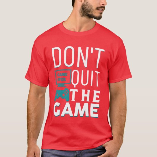 Geef het spel niet op jongen t-shirt (Voorkant)